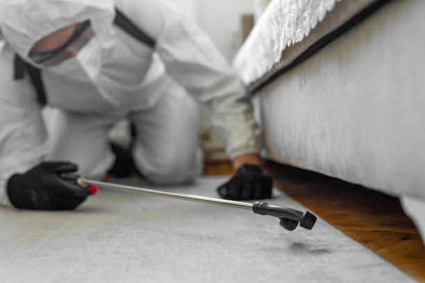 Professional Mosquito Control technician working in Fowler, MI